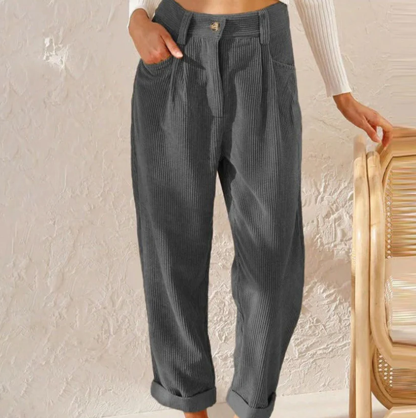 Malia - casual vrijetijdsbroek van corduroy