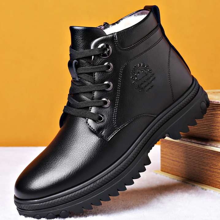 Winterlaarzen - warme, waterdichte leren herenlaarzen