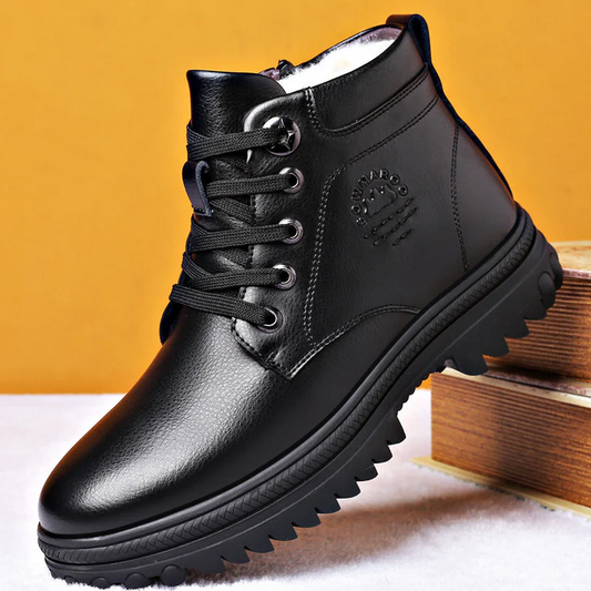 Winterlaarzen - warme, waterdichte leren herenlaarzen