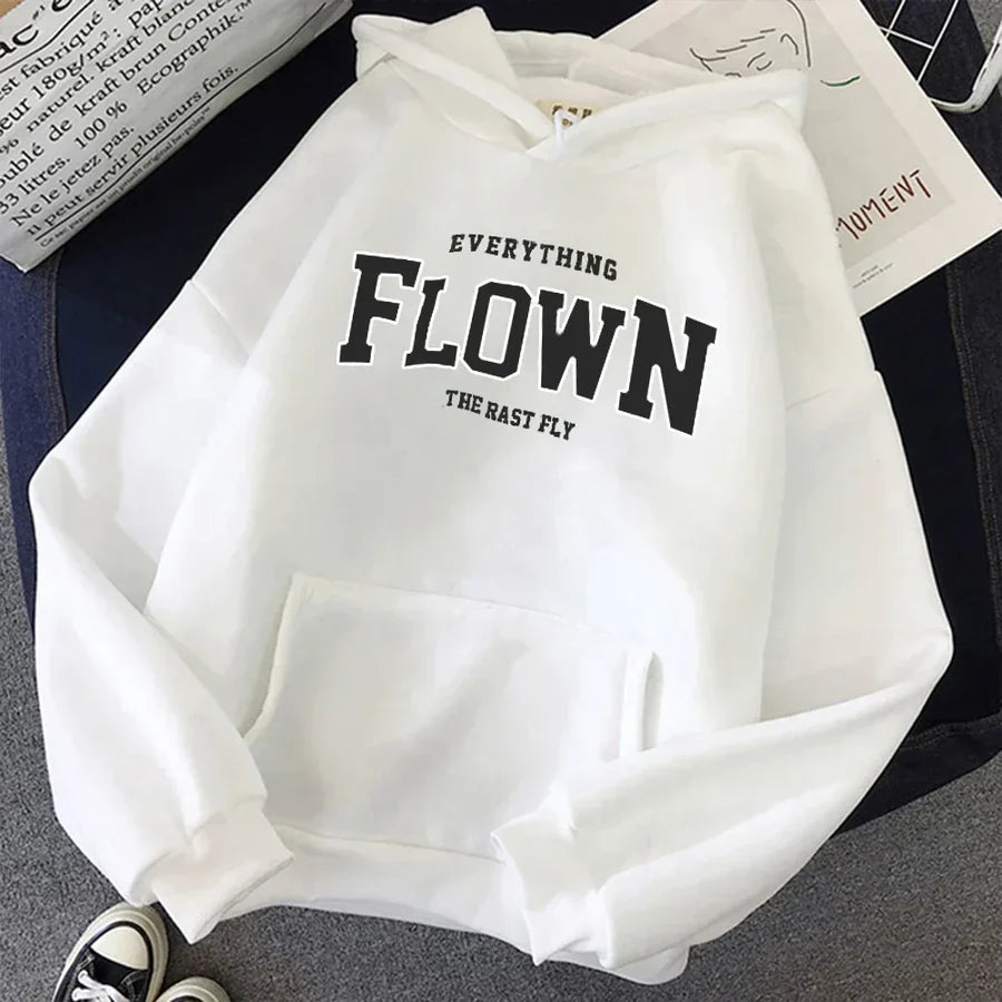 Gulya - stijlvolle trui met capuchon en print voor dames