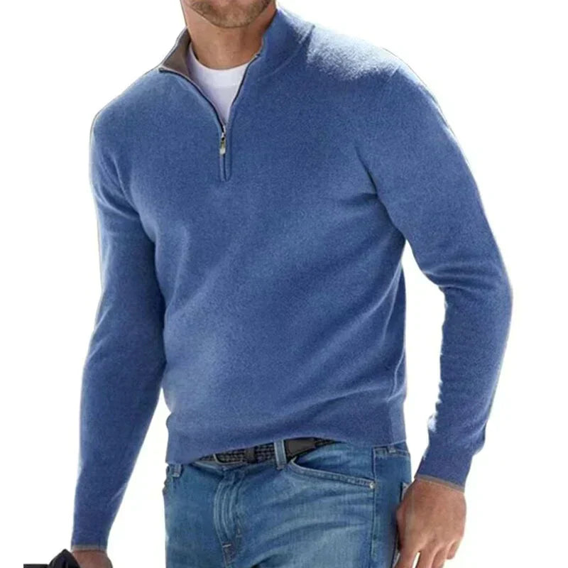 Tom polo - stijlvolle pullover met rits voor heren (Italiaans ontwerp)