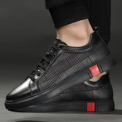 Elegante herensneaker gemaakt van leer