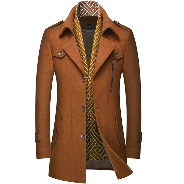 Warme winterjas voor heren elegant en functioneel