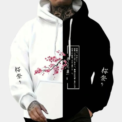 Bradley - casual bedrukte hoodie voor heren