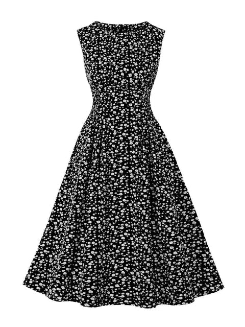 Katharina - zwart-witte retrojurk