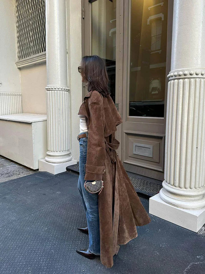 Farnza - suède trenchcoat