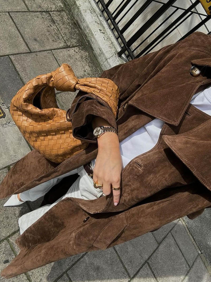 Farnza - suède trenchcoat