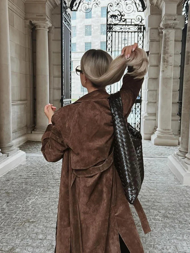 Farnza - suède trenchcoat