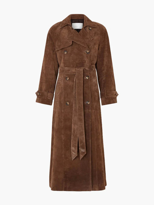 Farnza - suède trenchcoat
