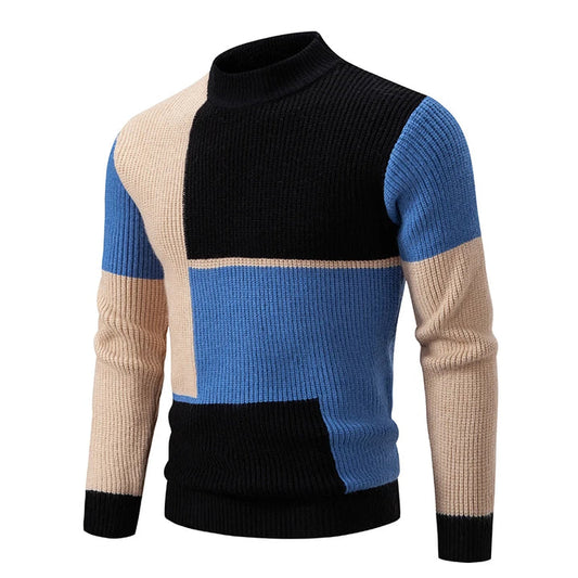 Comfortabele gebreide herentrui met ronde hals
