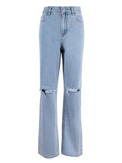 Raelyn - damesmode gescheurde jeans