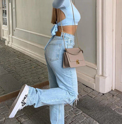 Raelyn - damesmode gescheurde jeans