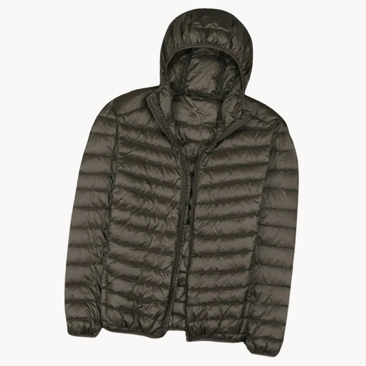 Remi - sleek ultralight design herenjack met capuchon