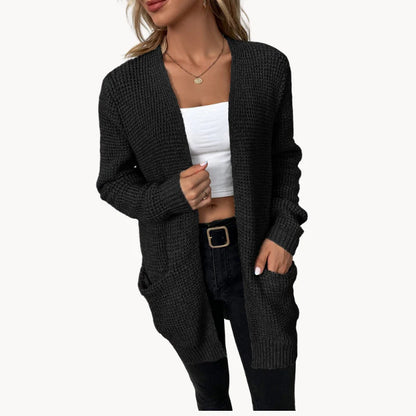 Uliana - elegant lang damesvest met v-hals