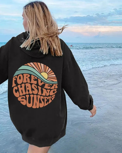 Kira - comfortabele hoodie forever chaing sunsets