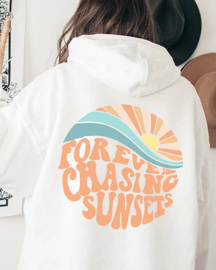 Kira - comfortabele hoodie forever chaing sunsets