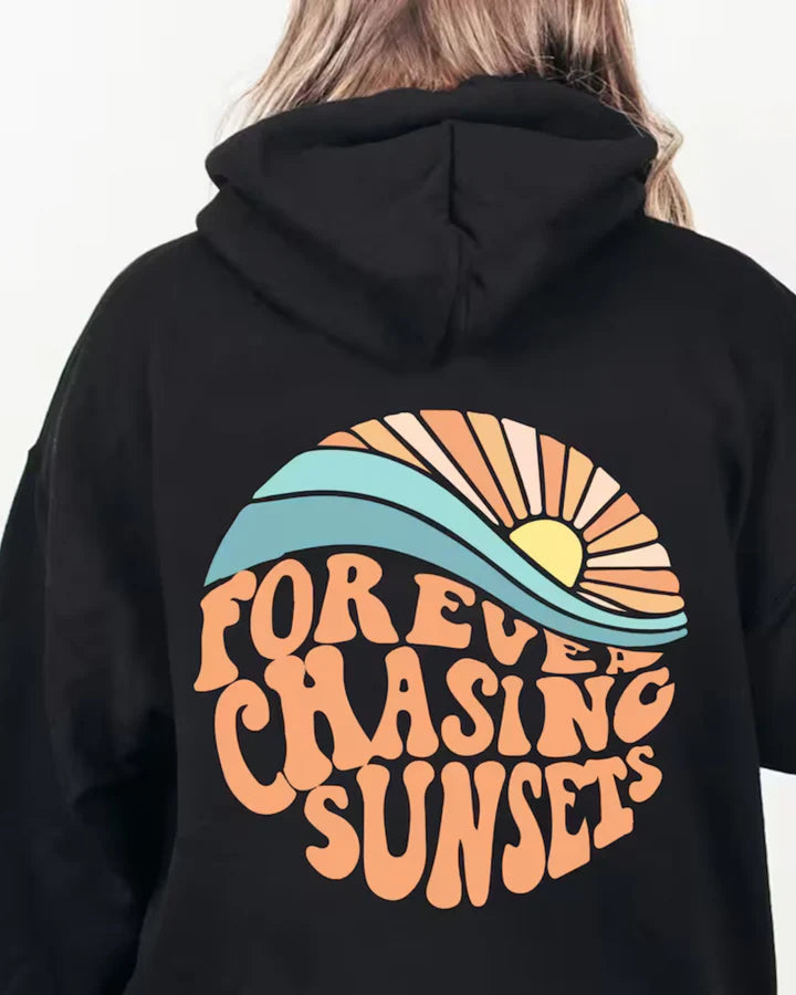 Kira - comfortabele hoodie forever chaing sunsets
