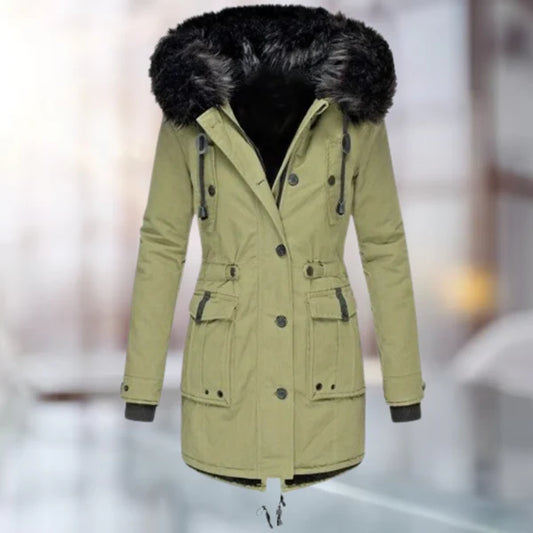 Mari - dames winterjas met bont