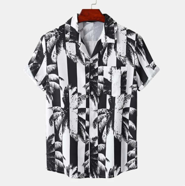 Hawaii surf bloemen blouse voor heren
