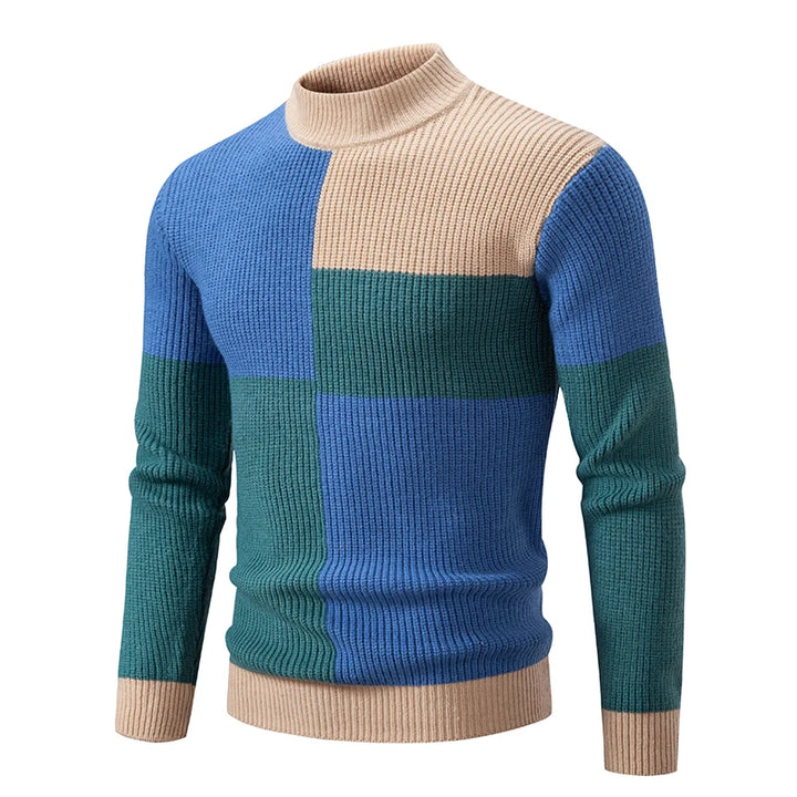 Comfortabele gebreide herentrui met ronde hals