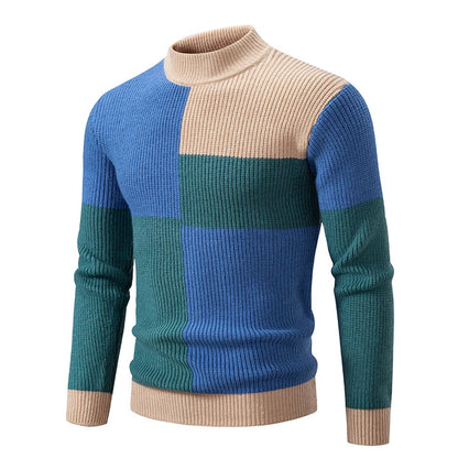 Comfortabele gebreide herentrui met ronde hals