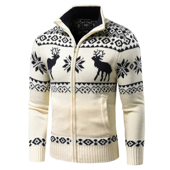 Kerstvest - opstaande kraag - vest kerst trui
