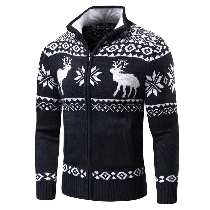 Kerstvest - opstaande kraag - vest kerst trui