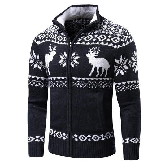 Kerstvest - opstaande kraag - vest kerst trui