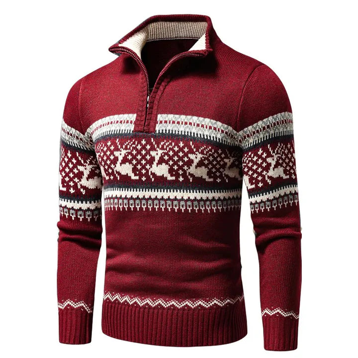 Kerstvest - opstaande kraag - vest kerst trui
