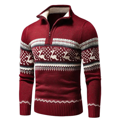 Kerstvest - opstaande kraag - vest kerst trui