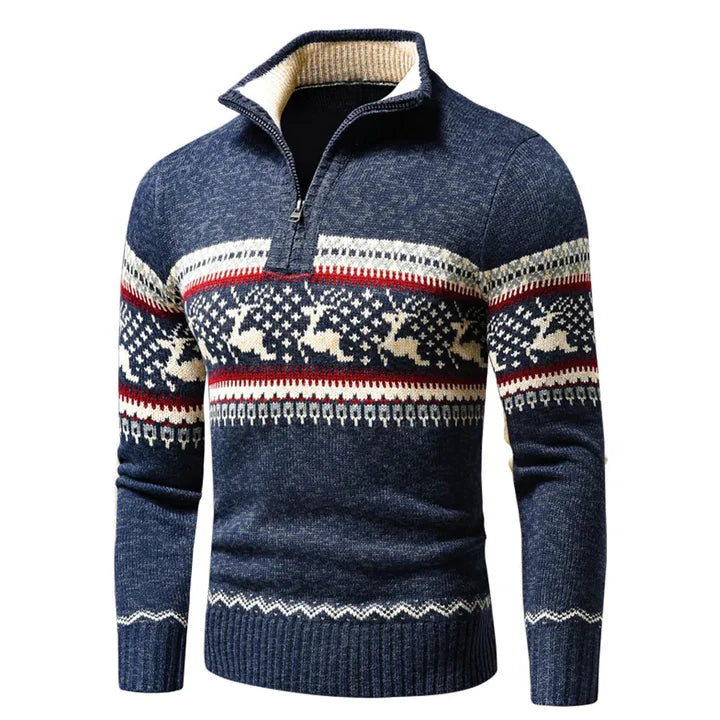 Kerstvest - opstaande kraag - vest kerst trui