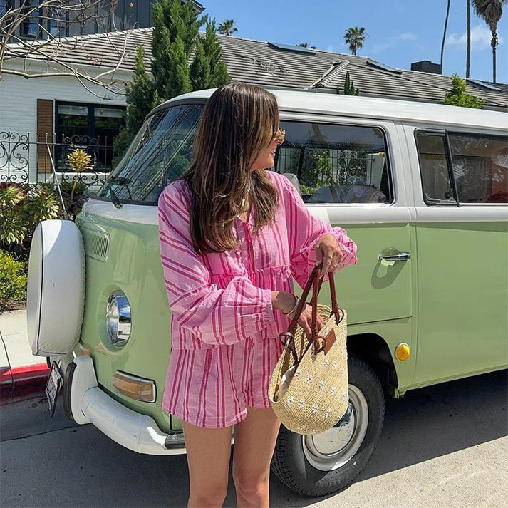 Elegante gestreepte zomerset