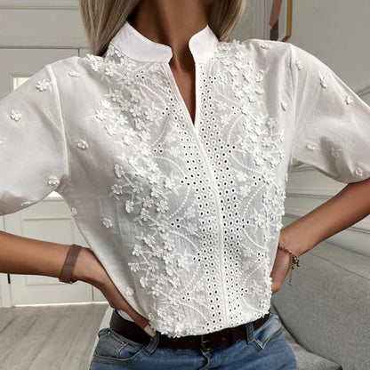 Katrin - witte modeblouse - voor dames