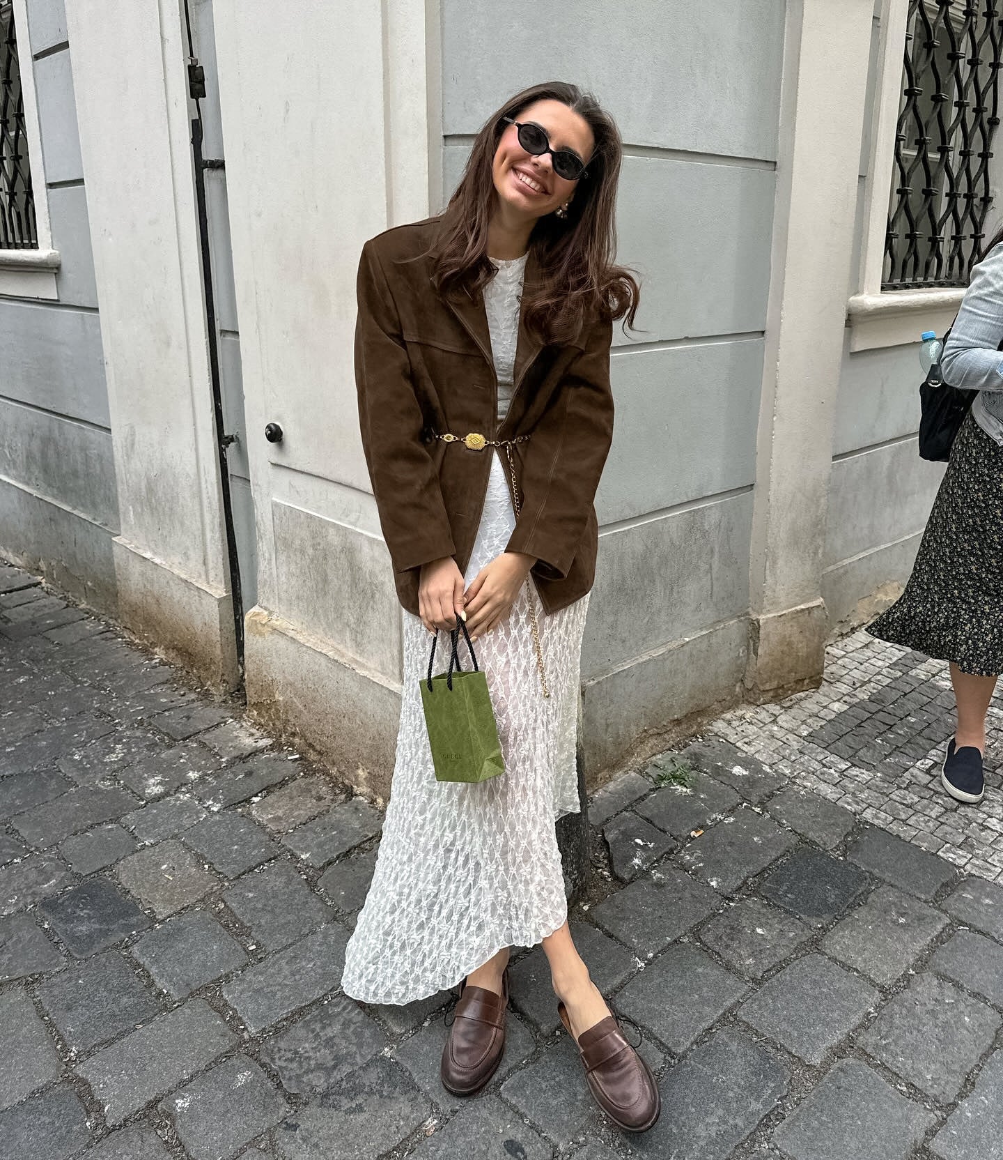 Wildlederjacke – Vintage – Braun – Oversize-Jacke – Damenjacke-Leyna Moda