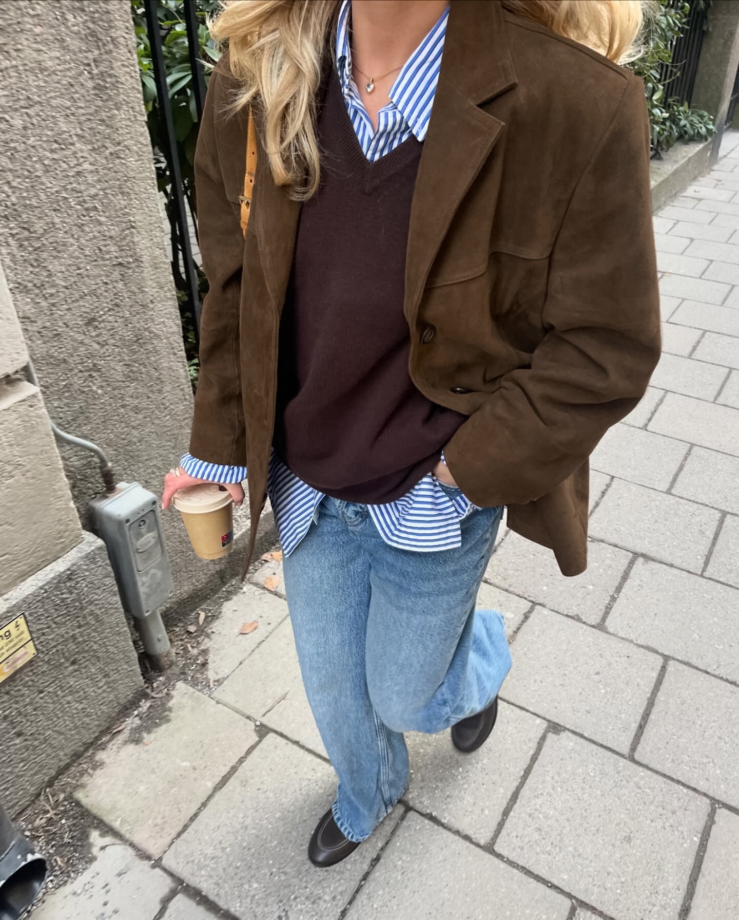 Wildlederjacke – Vintage – Braun – Oversize-Jacke – Damenjacke-Leyna Moda
