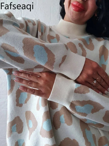 Pippa - dikke coltrui met luipaardprint