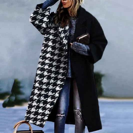 Wollen jas - oversized - lang - damesjas - winterjas