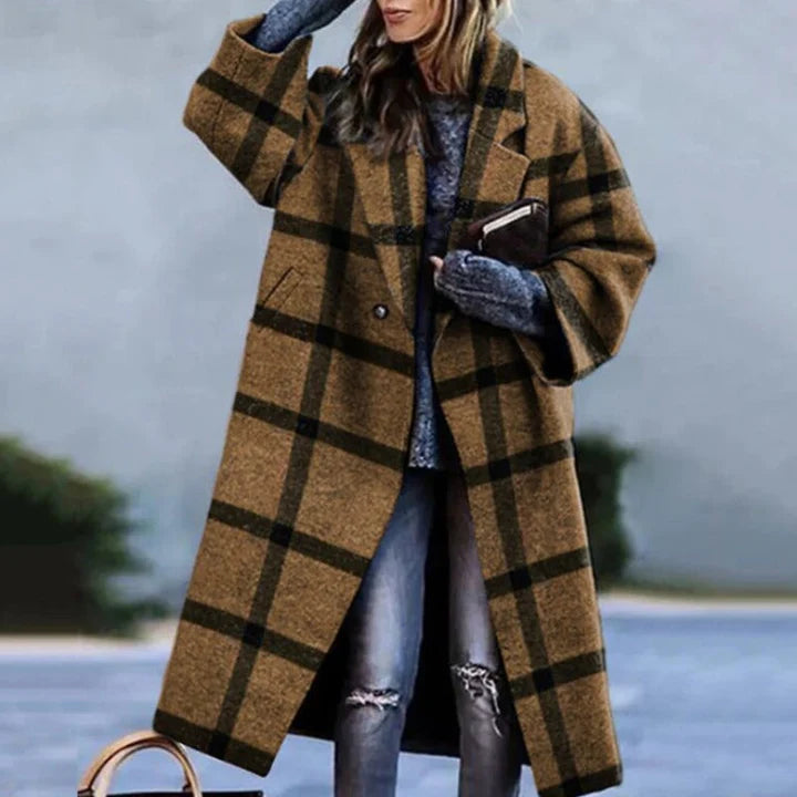 Wollen jas - oversized - lang - damesjas - winterjas
