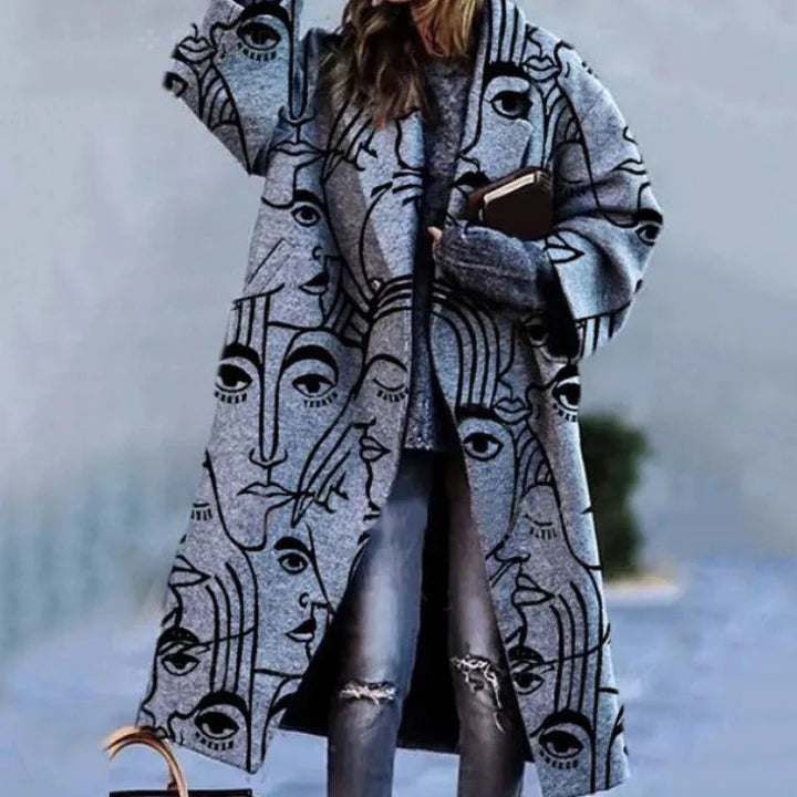 Wollen jas - oversized - lang - damesjas - winterjas