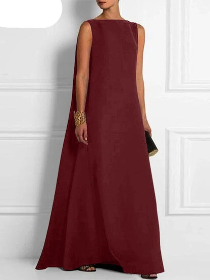 Midnight elegance - langarmloses abendkleid in tiefblau