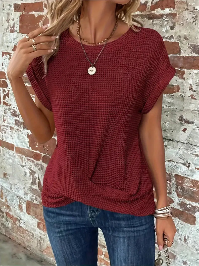 Aurelia – casual top met korte mouwen en ronde hals