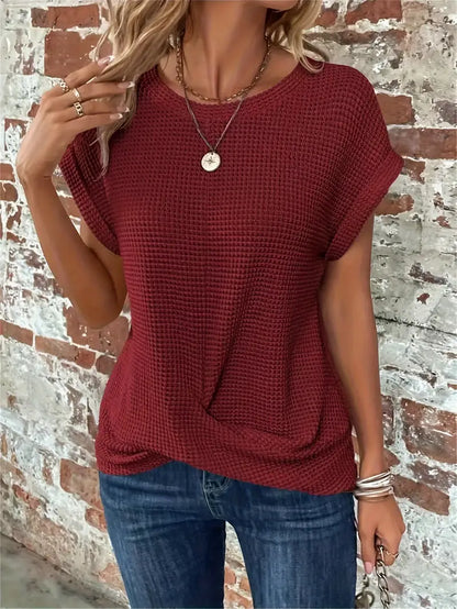 Aurelia – casual top met korte mouwen en ronde hals