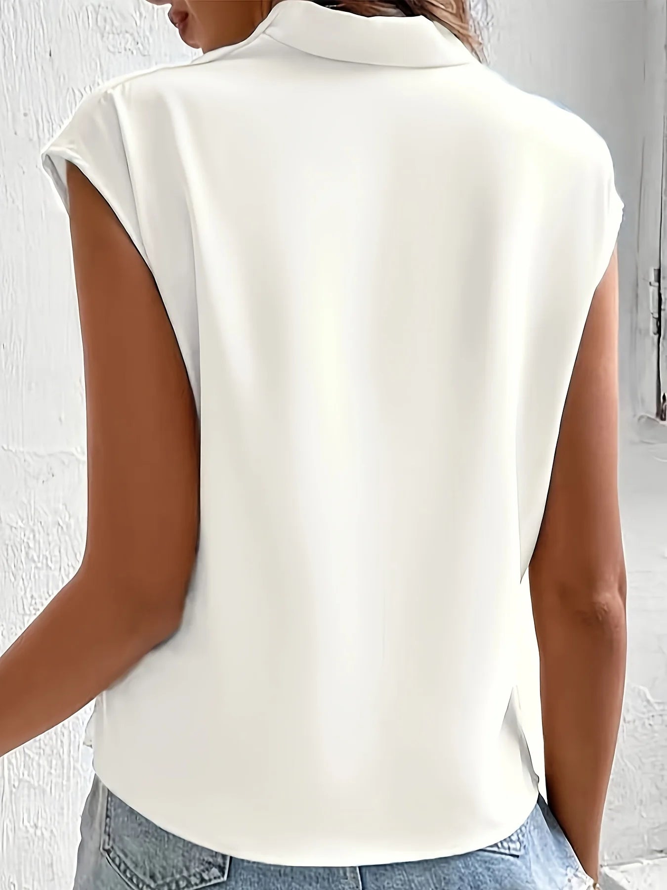 Lichtblauwe wikkelblouse - Emilia