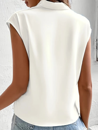 Lichtblauwe wikkelblouse - Emilia