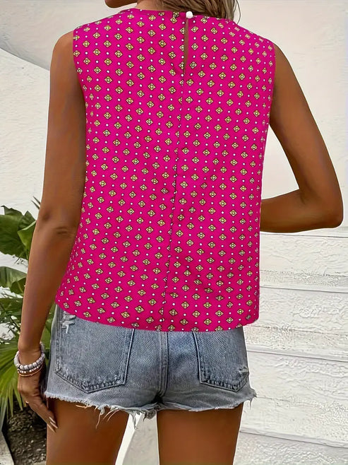 Magdalena | tanktop met ronde hals en print
