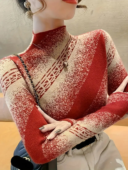 Mayla - elegante gestreepte gebreide trui