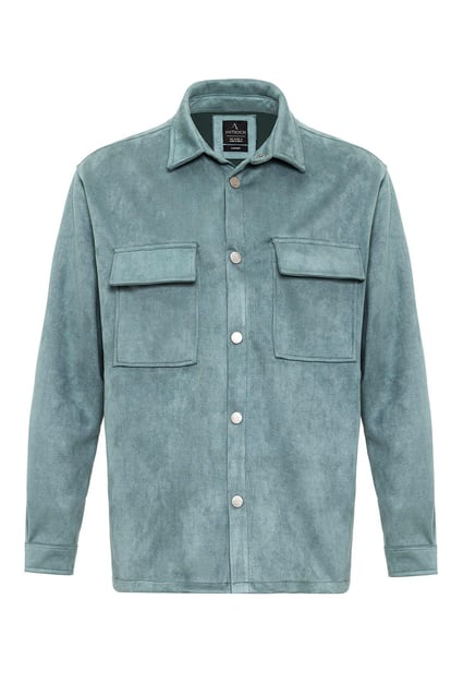 Regular fit herenoverhemd met metalen knopen