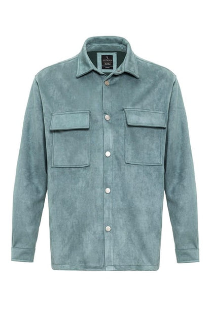 Regular fit herenoverhemd met metalen knopen