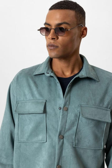 Regular fit herenoverhemd met metalen knopen