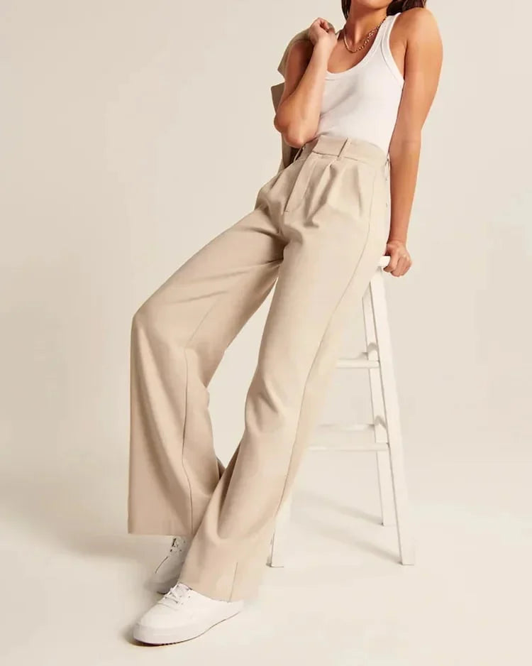 Waverly - broek met hoge taille en wijde pijpen